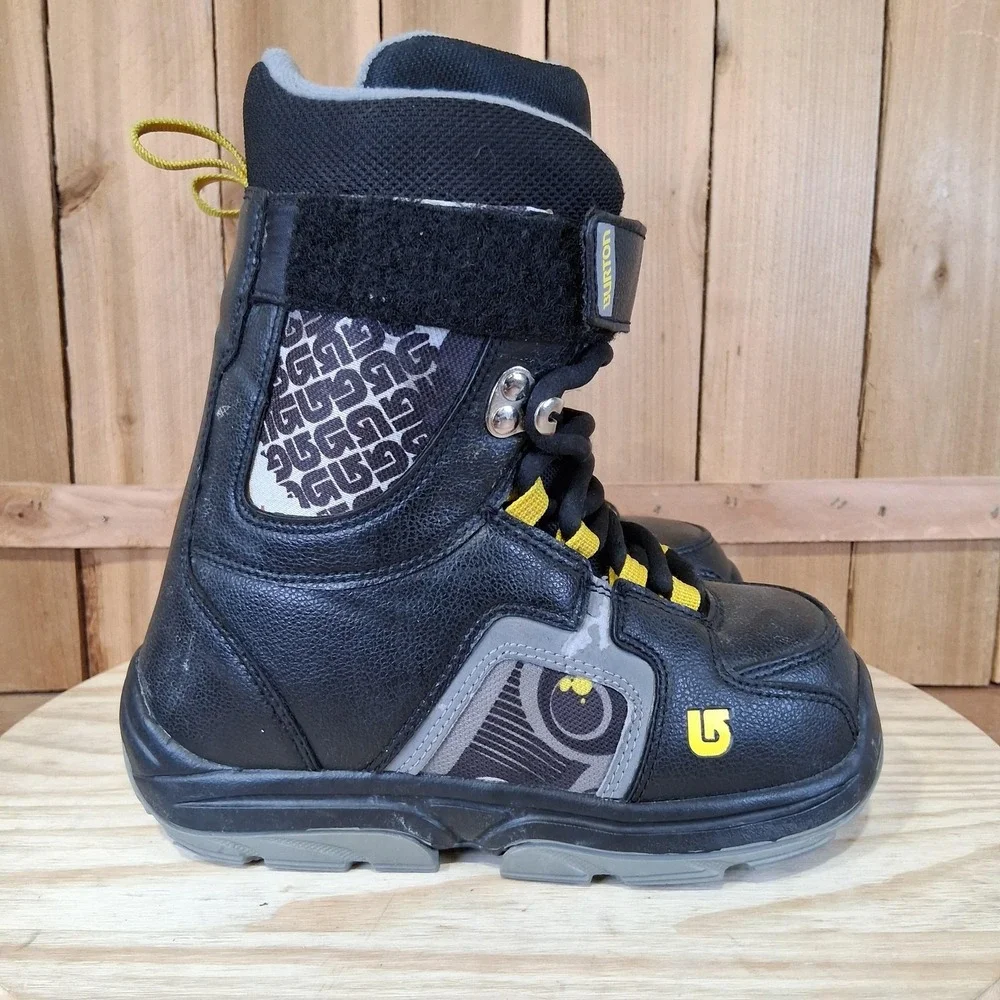 Burton Freestyle Snowboard Boots Kids US 4 Black Yellow Youth‎